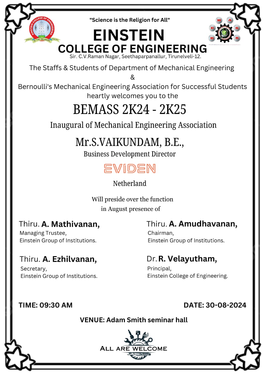 Be-MASS Association Inaugural Function